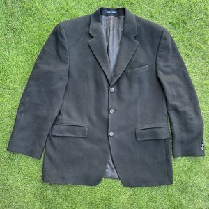 Ralph Lauren Cashmere Sport Coat Mens Size 44 Black Blazer‎ Jacket Blue Label